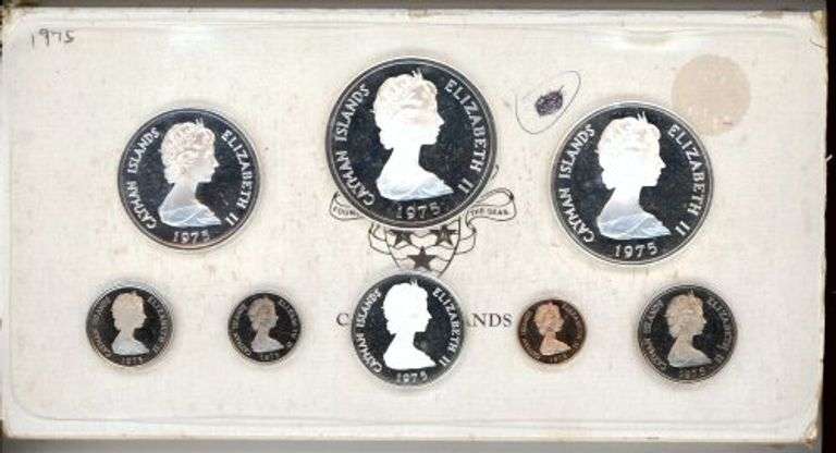 1975 Cayman Islands Silver Proof Set in Original Packaging