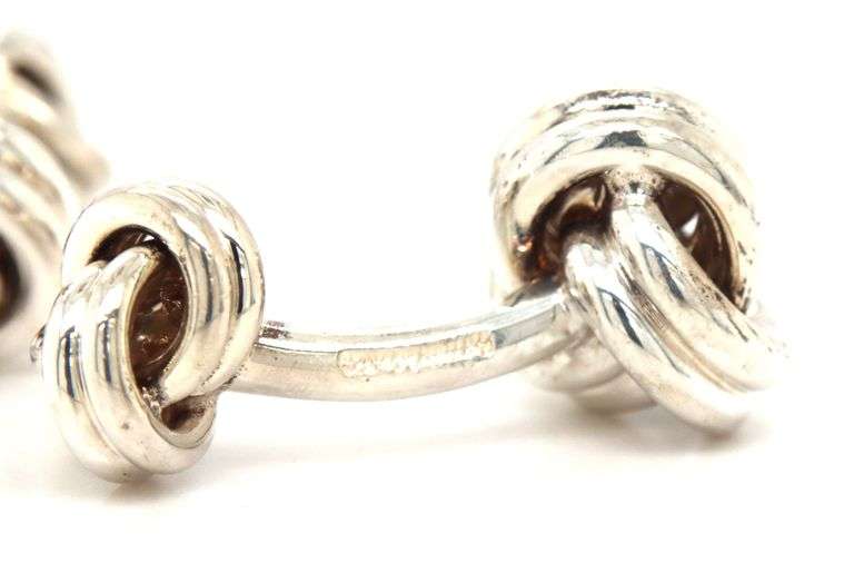 Tiffany & Co double love knot cuff links