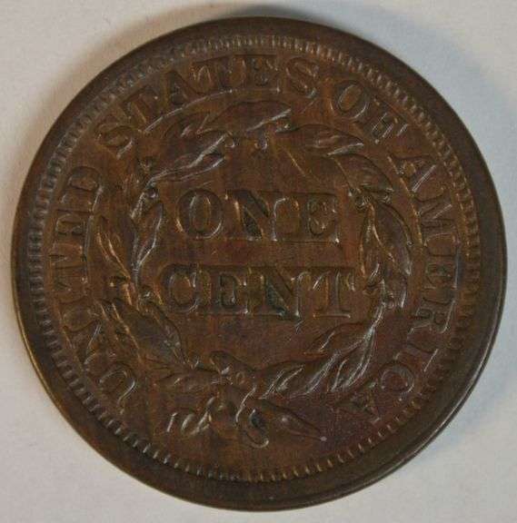 Nice AU 1844 Braided Hair Large Cent. Tougher date.