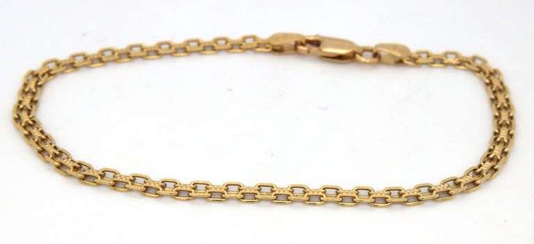Always Useful 14K YG Hand Made Flat Bracelet