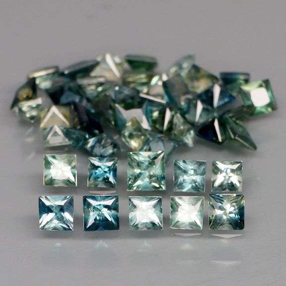 Exciting! 6.38ct set of blue green Australian Sapphires! Heated only!