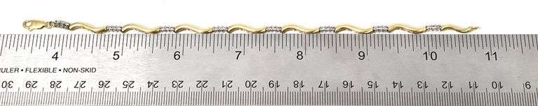 Sparkling 14K Yellow Gold Diamond Bracelet
