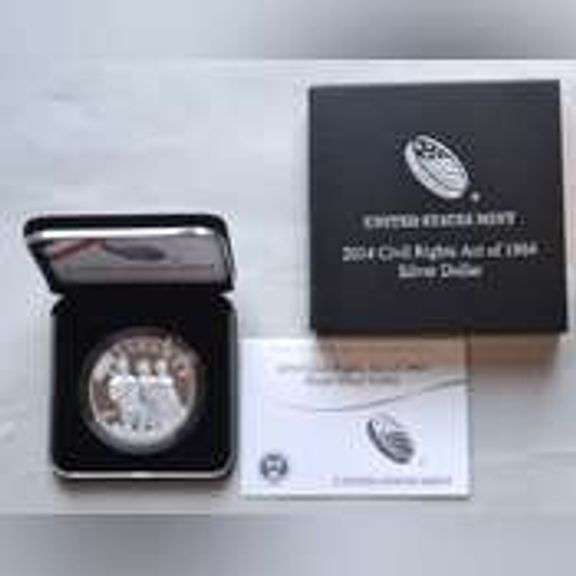 2014 Civil Rights Act of 1964 Proof Silver Dollar