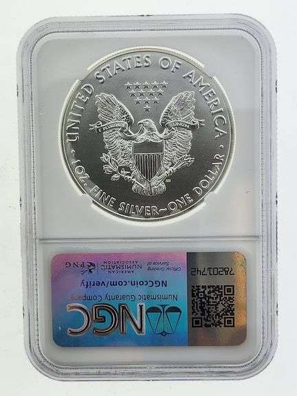 2021 American Silver Eagle, NGC MS69 Type 1 "Red Book Label"