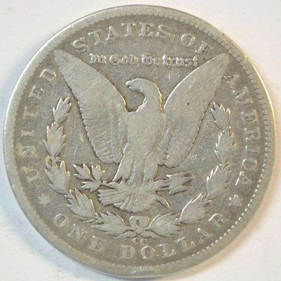 Rare 1893-CC Morgan Silver Dollar. Nice circ