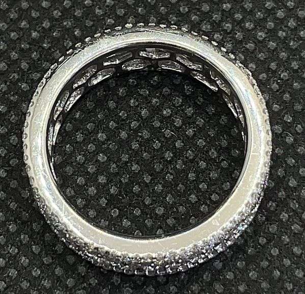 3.03 CARATS T.W. DOUBLE ROW ROUND BRILLIANT ETERNITY BAND WITH MICRO PAVÉ