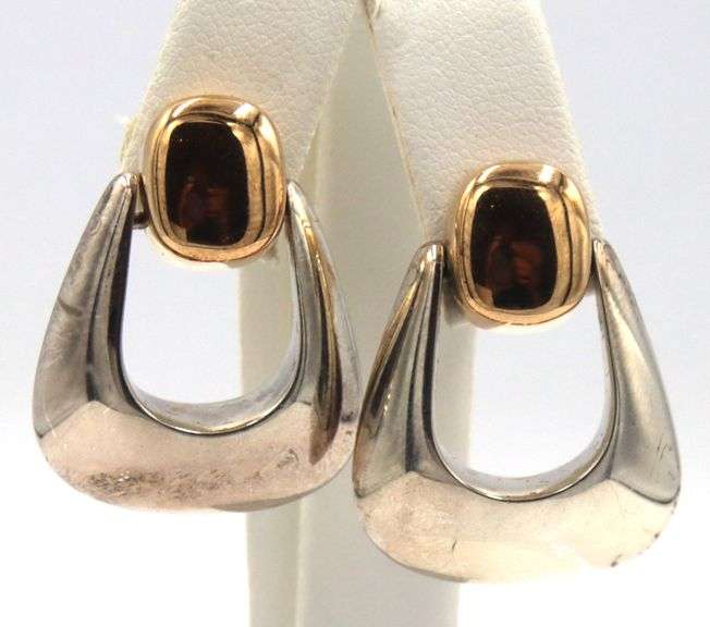925 Sterling silver Bayanihan modernist post earrings