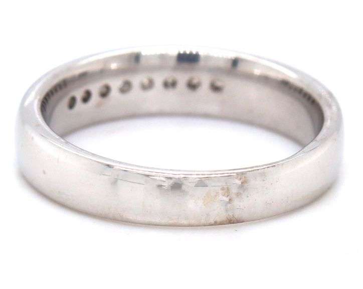 14kt White gold 0.25ctw channel set diamond band