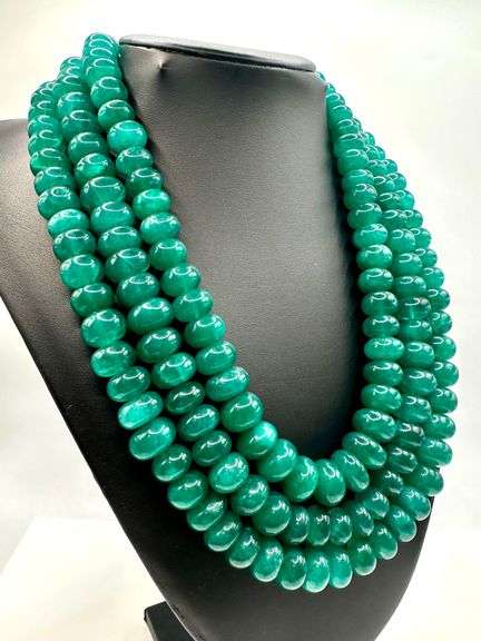Beautiful 2028 Cttw Majestic Mined From The Earth  Emerald Necklace
