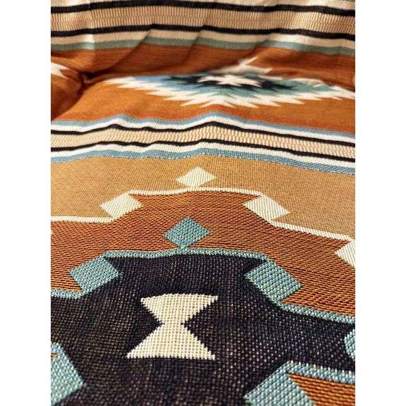 Aztec Throw Blanket Reversible Boho Cover