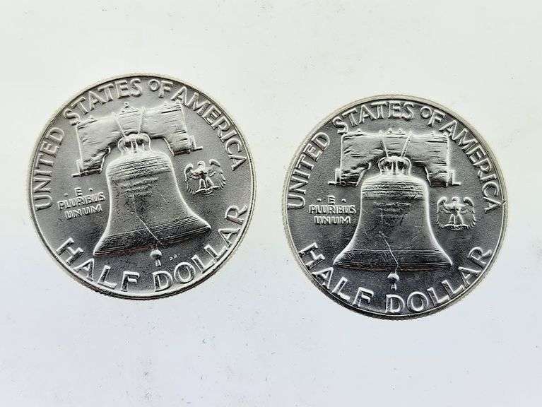 1962-D & 1963 Franklin Half Dollars, UNC