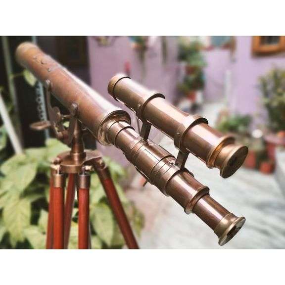 Brass Telescope with Tripod Nautical Spyglass