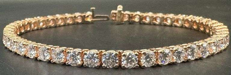 10K ROSE GOLD 14.50CT LAB GROWN DIAMOND BRACELET