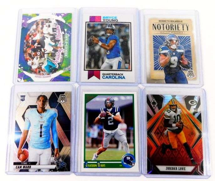 6 NFL Rookie Football Cards