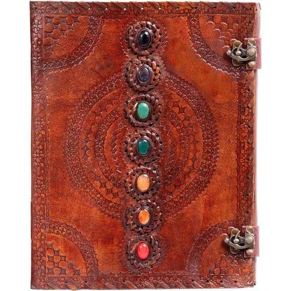Leather Bound Embossed Handmade Journal