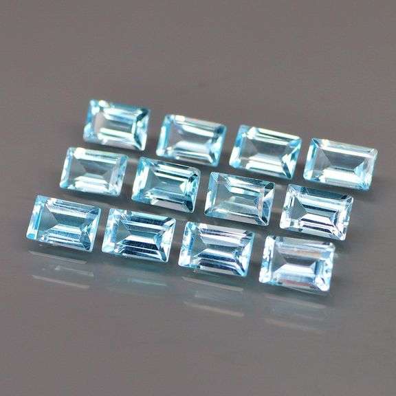 High fire 9.11ct 12 piece Swiss blue Topaz set