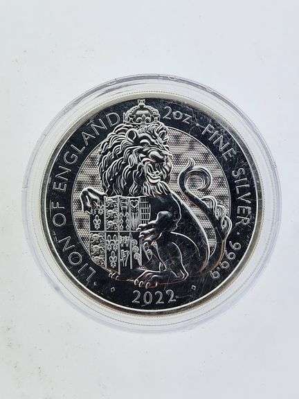 2022 Silver 2 Oz. Lion Of England