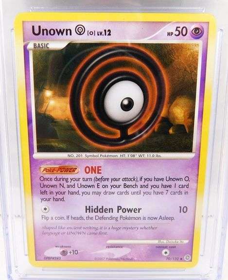 Pokémon 2007 Unown O Secret Wonders Card, 7.5 NM