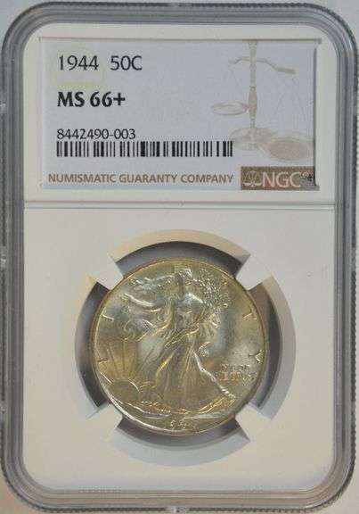 Spectacular NGC MS66+ 1944 Walking Liberty Half Dollar