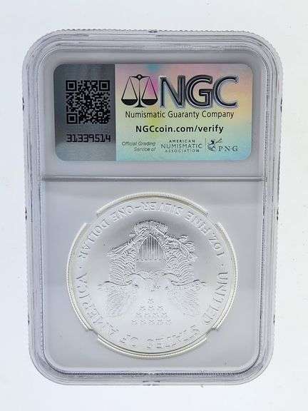 2003 American Silver Eagle, NGC MS69 "Red Book Label"