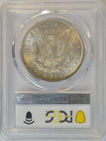 Frosty-white nearly Gem BU 1887 Morgan Silver Dollar. PCGS MS64