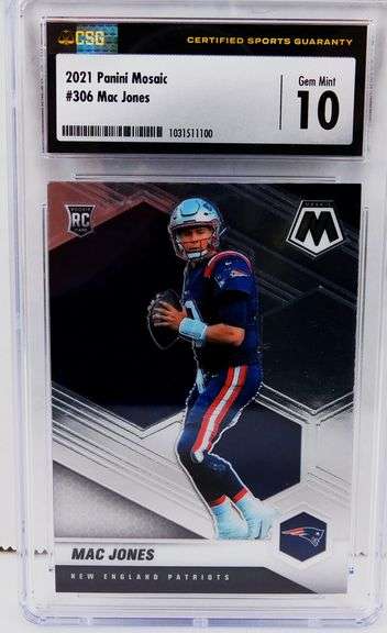 Mac Jones 2021 Football Card, 10 Gem Mint
