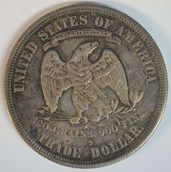 Fully struck razor-sharp 1878-S Trade Silver Dollar in AU+