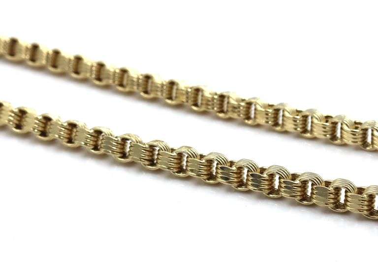 10kt Yellow gold Quad Rolo link chain necklace