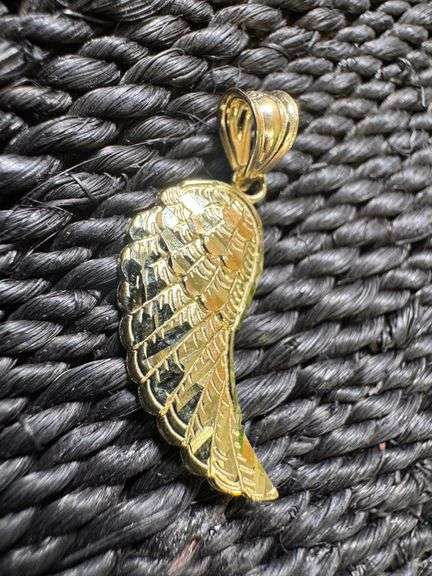 10k Yellow Gold Angel Wing Pendant
