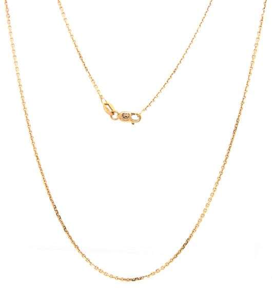 Practical 14K YG Cable Link Necklace