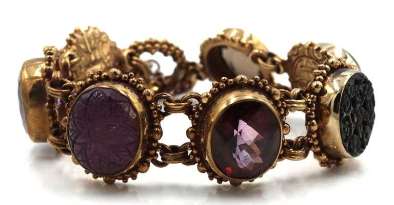 Stephen Dweck multi gemstone toggle bracelet