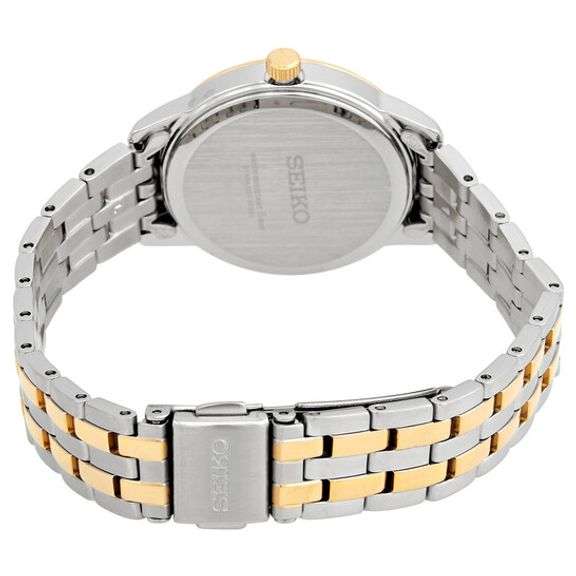 Seiko Classic Women’s Two-Tone Stainless Steel Quartz Watch White Dial 30mm