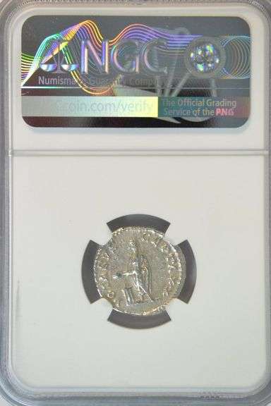 Bold NGC XF graded Septimius Severus Roman Silver Denarius, 193-211