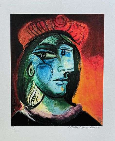 Collectible Pencil Numbered Pablo Picasso, Woman With A Beret