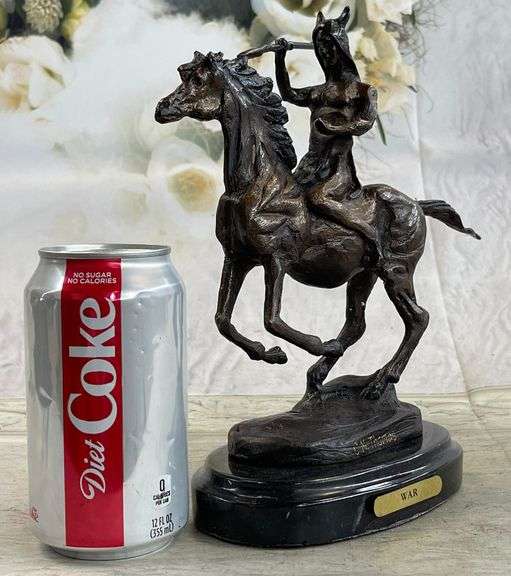 Warrior Chief on Horse Bronze Sculpture