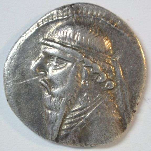 Sharp high grade Parthia Silver Drachm of Mithradates II, 123-88 BC