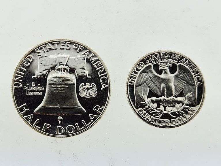 1962 Proof Franklin Half Dollar & Washington Quarter