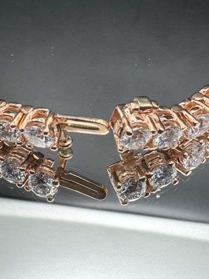 10K ROSE GOLD 14.50CT LAB GROWN DIAMOND BRACELET