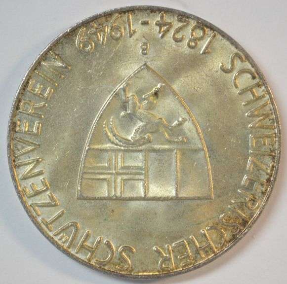 Superb Gem BU Swiss 1949 Silver Medal Shooting Fest Graubunden