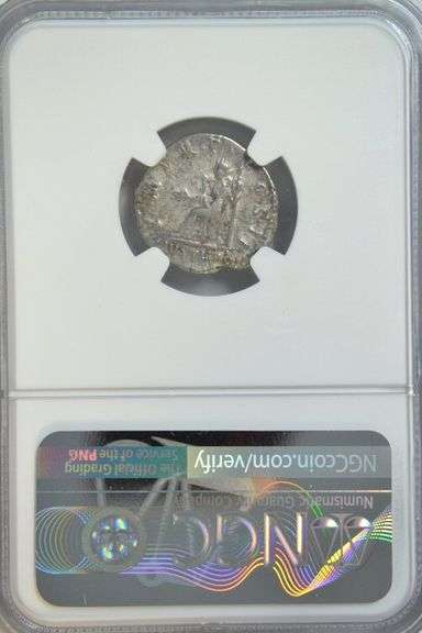 Very Scarce Roman Silver Denarius of Emperor Hardrian, 117-138 AD. NGC VF