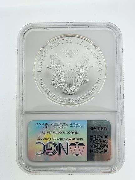 2007 American Silver Eagle, NGC MS69 "Red Book Label"