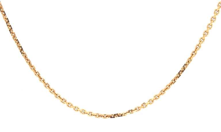 Practical 14K YG Cable Link Necklace
