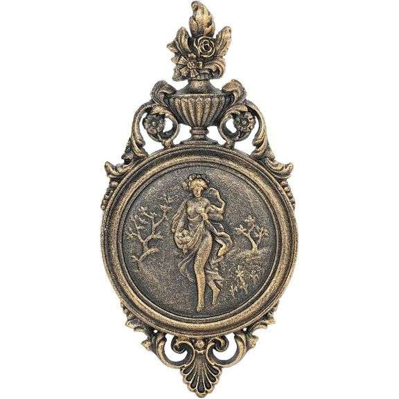 Cast Iron Wall Plaque French Country Style