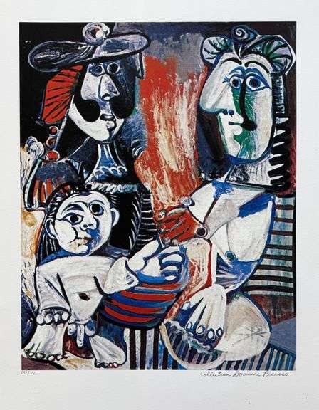 Highly Collectible Limited Edition Pablo Picasso, Small Child With Two Women