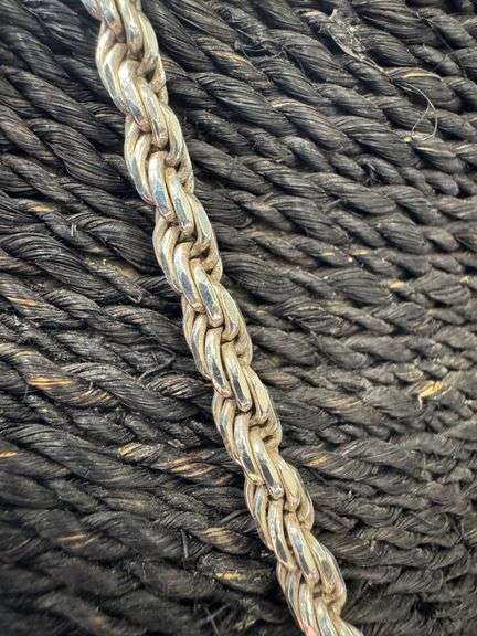 Sterling Silver 925 6mm Diamond Cut Rope Chain 24" Necklace