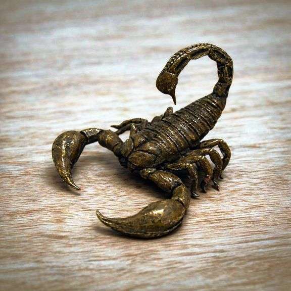 Vintage-Style Brass Scorpion