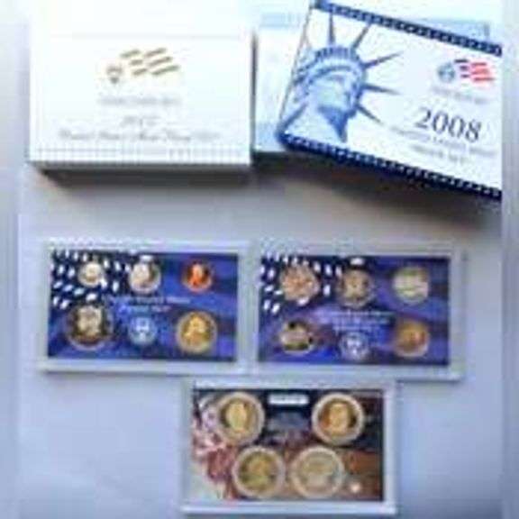 2007- 2009 US Proof Sets.