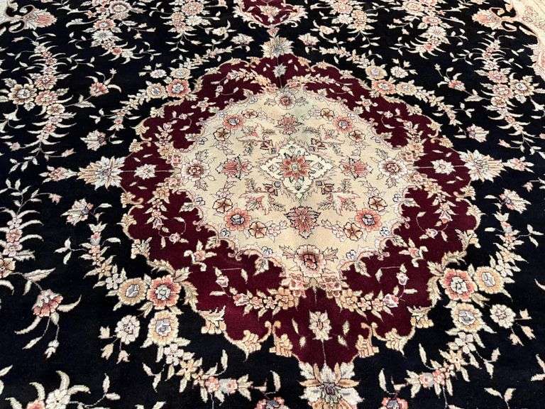 Magnificent Silk &Wool Tabriz Rug 9.6x14
