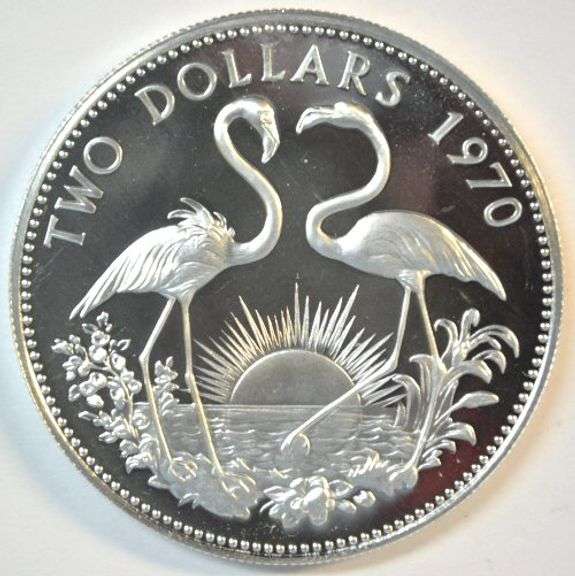1970 Gem Ultra Cameo Proof SILVER Bahama Islands Two Dollars