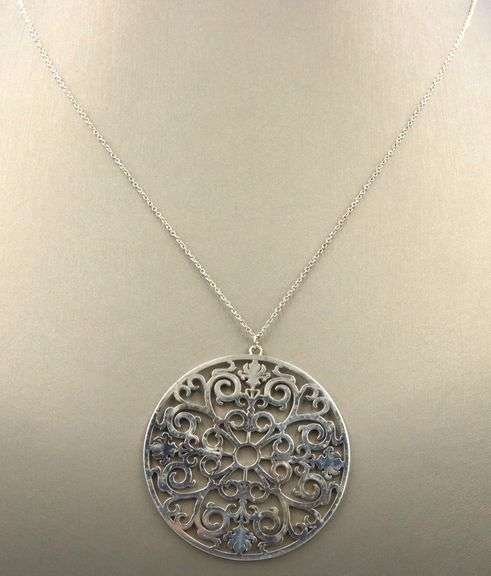 Tiffany & Co Enchant circle pendant on chain